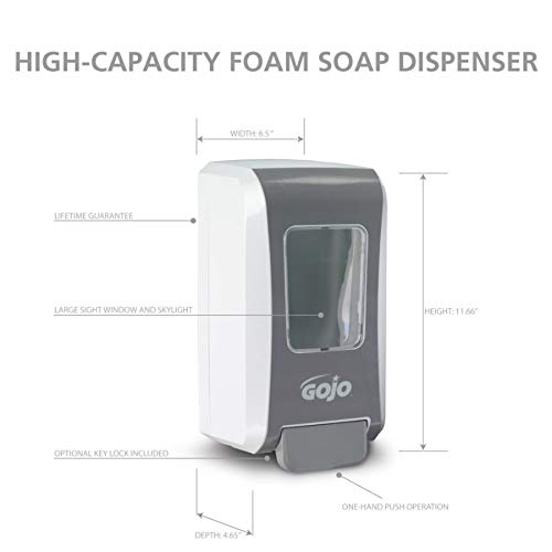 Gojo Industries 5270-06 White/Gray FMX Hand Soap Dispenser 2496730 6 per Case - Diamond Home USA