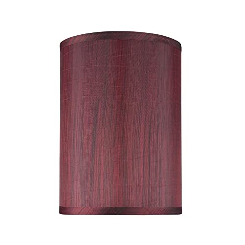 Hardback Drum (Cylinder) Shape Spider Construction Lamp Shade In Dark Red (8"