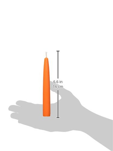 Zest Candle Orange 6 Inch Taper Candles 6" 12 Count