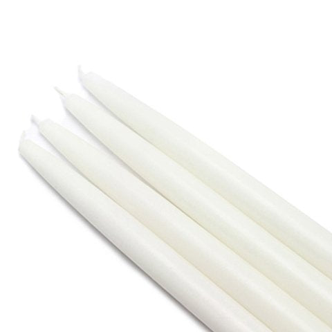 Jeco 10" White Taper Candles (144pcs/Case) Bulk
