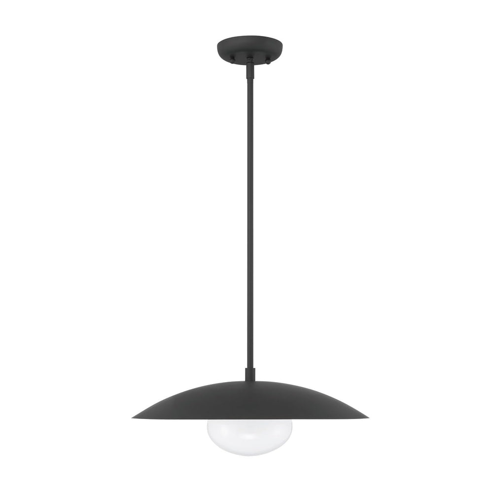Modern Disc Matte Black 18" Ceiling Light 18'' D Inch W 6.5'' H Contemporary - Diamond Home USA