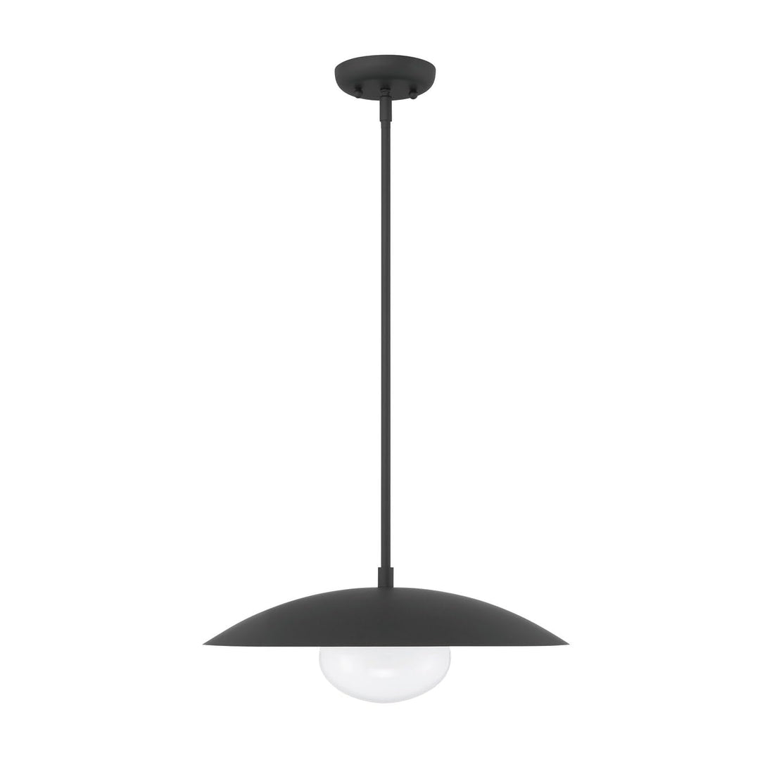 Modern Disc Matte Black 18" Ceiling Light 18'' D Inch W 6.5'' H Contemporary - Diamond Home USA