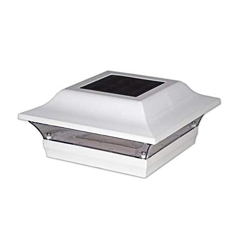 5x5 White Aluminum Imperial Solar Post Cap (Set of 2) - Diamond Home USA