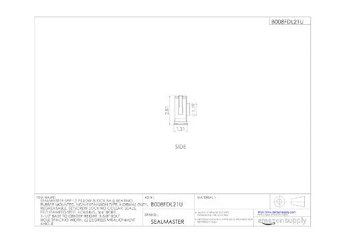 Sealmaster SRP-12 Pillow Block Ball Bearing Rubber Mounted n-Expansion Type - Diamond Home USA
