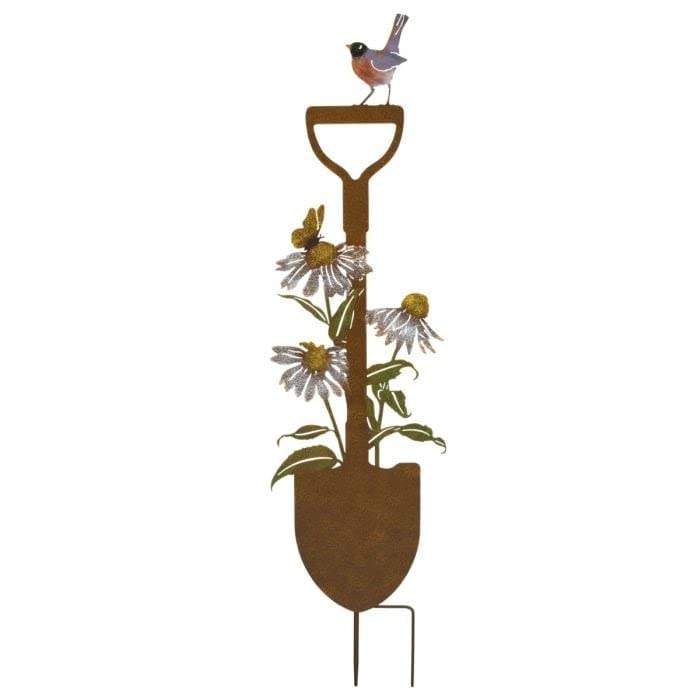 Rustic Shovel Stake Black Eyed Multi Color Metal - Diamond Home USA