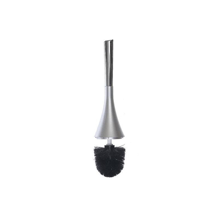 Toilet Holder and Brush (Black) Black Solid Color Modern Contemporary - Diamond Home USA