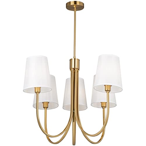 Artcraft Lighting Rhythm 5 Light Chandelier Brushed Gold - Diamond Home USA