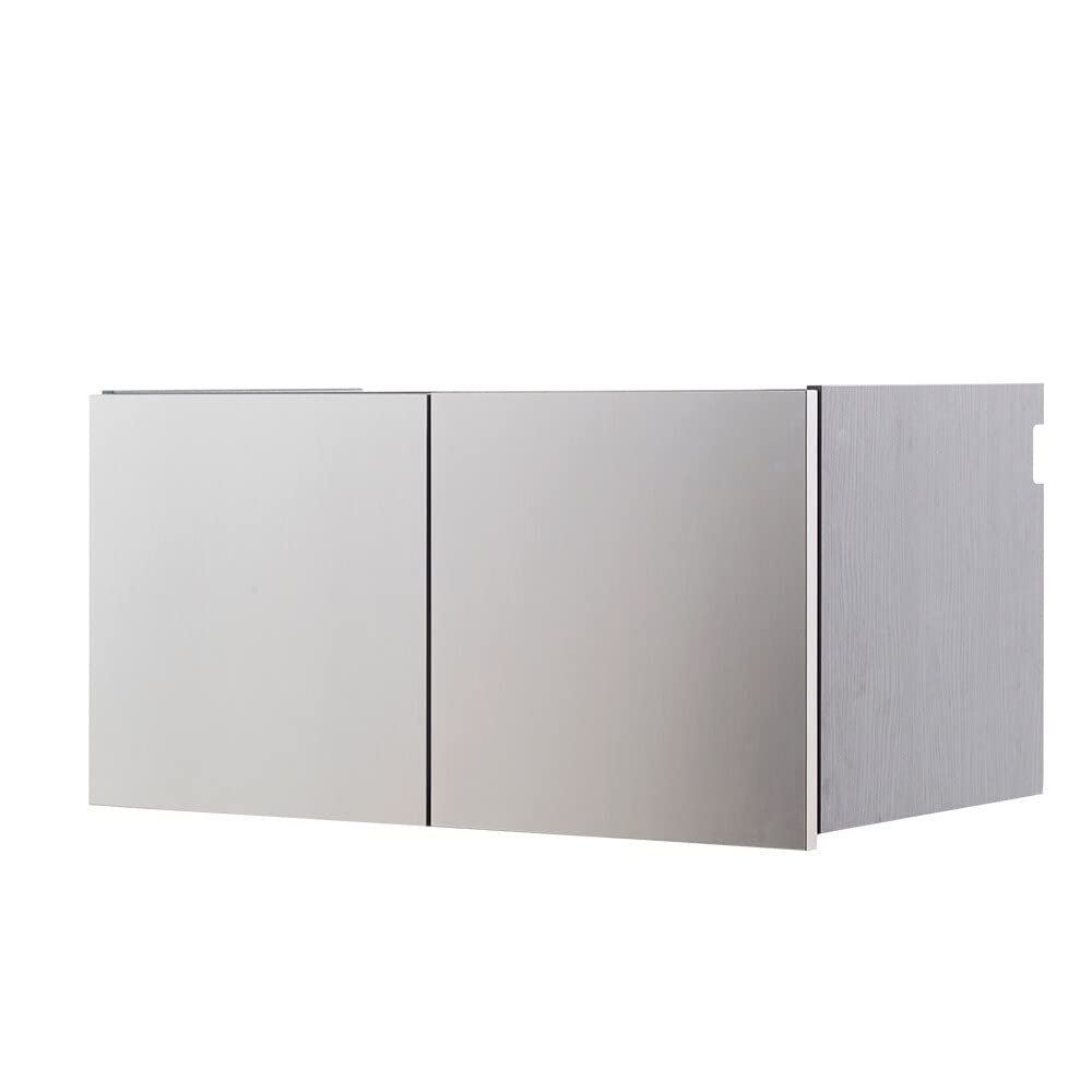 Wall Mounted Garage Cabinet Grey Wood - Diamond Home USA