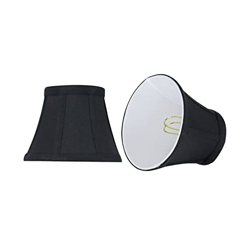 Bell Chandelier Clip-on Lamp Shade (2 Pack) Black (3" X 5" 4") Transitional