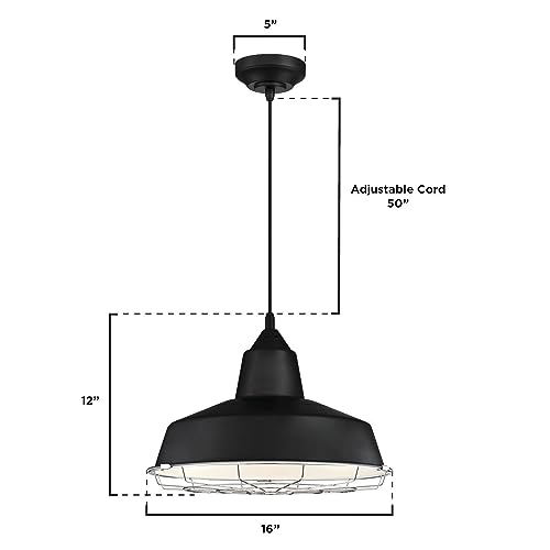 Westinghouse 6131900 Academy Vintage-Style One Light LED Indoor Pendant with 12-Inches - Diamond Home USA