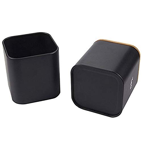 Kitchen Canister Set of 3 Coffee Sugar Tea Storage Container with Bamboo Lids - Diamond Home USA