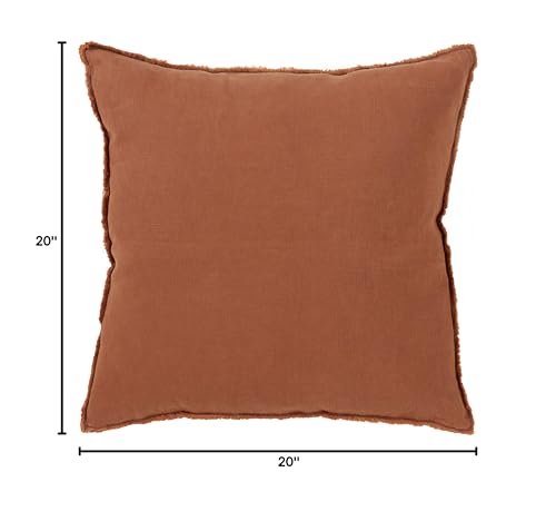 Fringed Design Down-Filled Throw Pillow