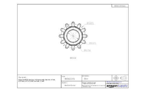 Boston Gear NB3 Spur Gear 14.5 Pressure Angle Steel Inch 16 Pitch 0.500" Bore - Diamond Home USA