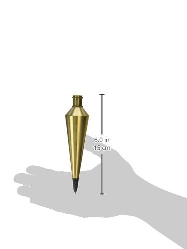 Kraft Tool SL41 Professional Brass Engineer Plumb Bob 16-Ounce - Diamond Home USA