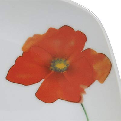 Tabletops Gallery Poppy - 16 Piece Square Dinnerware Set Service of 4 - Diamond Home USA