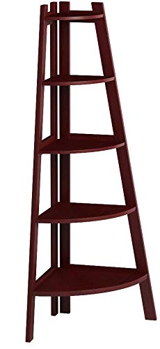 Furniture of America Andrea Corner Bookcase Cherry - Diamond Home USA