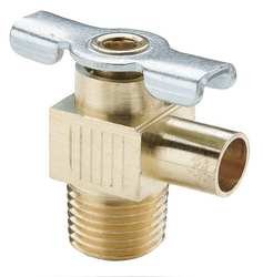 Parker DC607-4 Bib Drain Cock 90 Degree 1/4 NPTF Male Brass