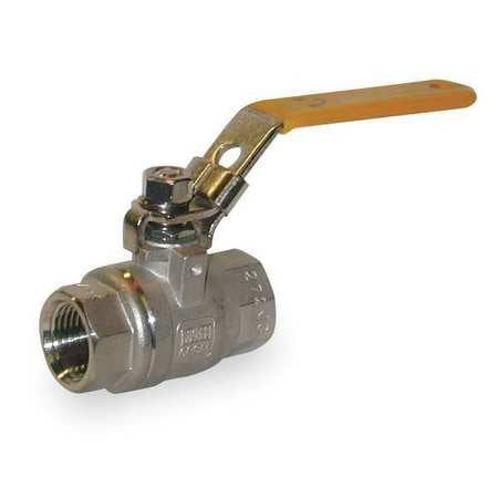 Value Brand 1WMZ3 Stainless Steel Ball Valve Inline 1/2"