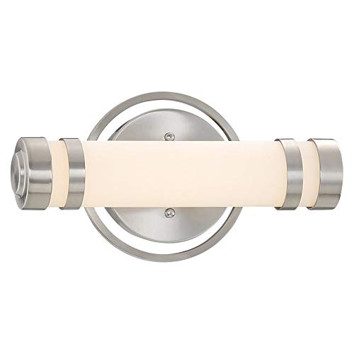 Good Brushed Nickel Led Bath Vanity Light Grey Modern Contemporary Metal