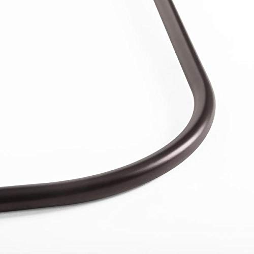 L Shaped Shower Curtain Rod Bronze Aluminum Wrap Around Pole Round Corner - Diamond Home USA