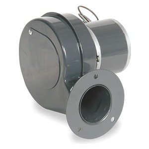 Dayton 1TDN7 50 CFM Round Poly Inflation Blower with Damper Door