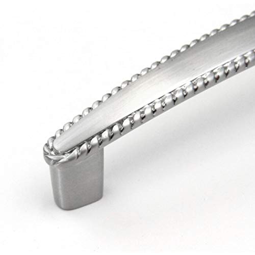 Brushed Nickel Finish Stainless Steel 5.5 Inch Beaded Cabinet Pull Handle (Set - Diamond Home USA