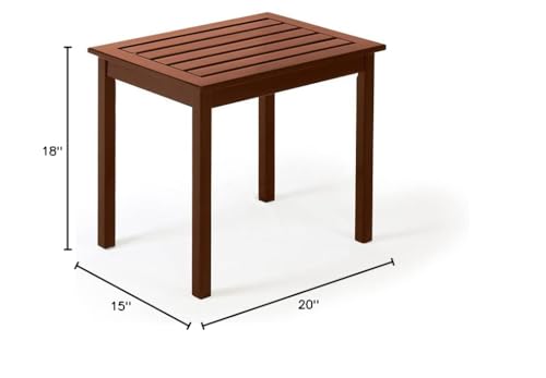 Cambridge Casual Solid Wood Bentley Patio Side Table Rectangular Black - Diamond Home USA