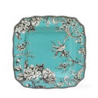 Turquoise Porcelain innerware (Case of 16) Blue Floral Casual Formal 16 Piece