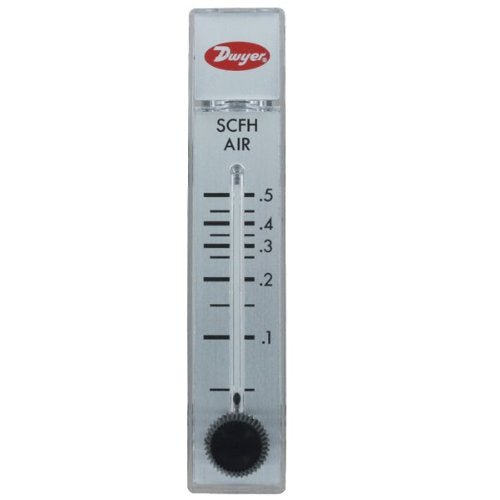 Dwyer® Rate-Master® Flowmeter RMA-26-SSV 4% Acc 5-5 LPM air SS Valve PC Body