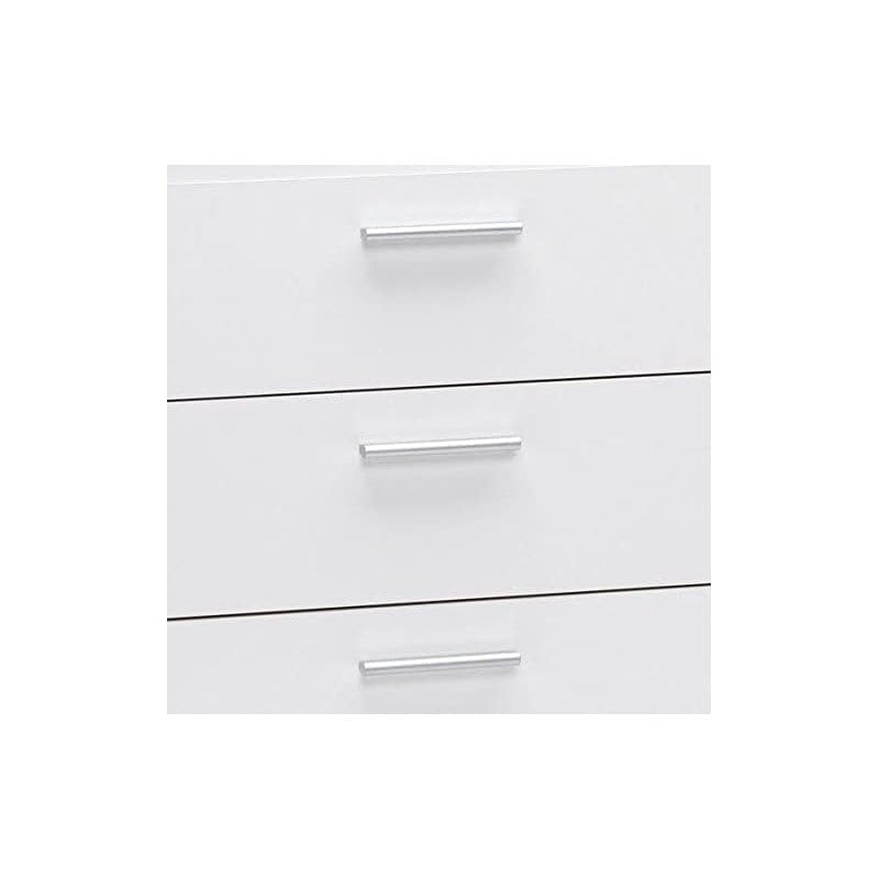 Levan Home Contemporary 8 Drawer Double Bedroom Dresser in White with Modern - Diamond Home USA