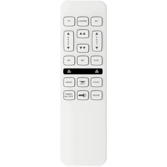 Adjustable Bed Remote Control White Plastic