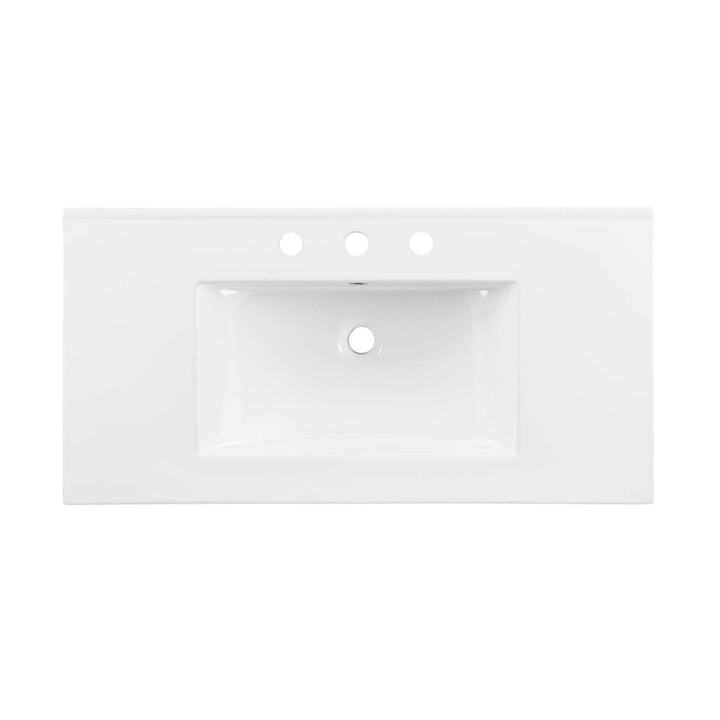 Modway EEI-4203-WHI Cayman 36" Bathroom Sink White - Diamond Home USA