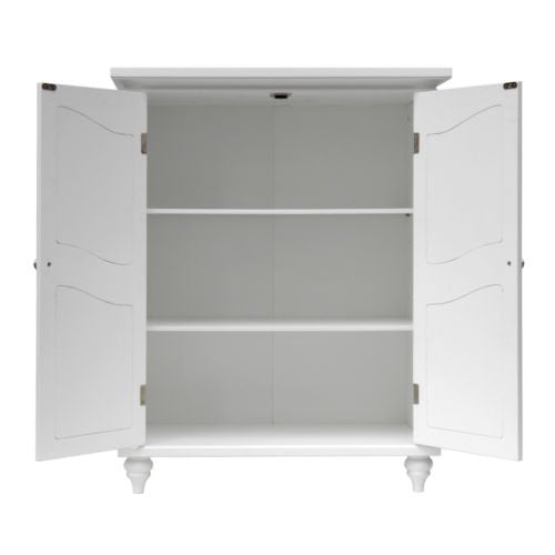 2 Door Floor White Bathroom Cabinet Elegant Style and Plenty of Storage - Diamond Home USA