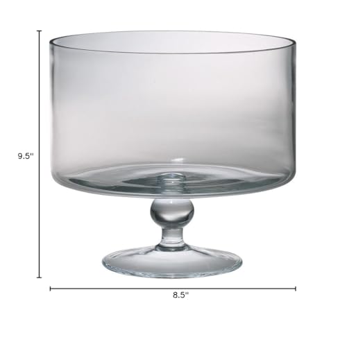 Majestic Gifts European Handmade Trifle Bowl Large Clear - Diamond Home USA