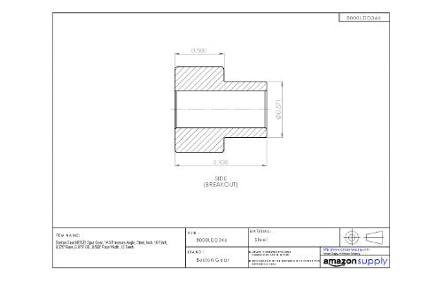 Boston Gear NB3 Spur Gear 14.5 Pressure Angle Steel Inch 16 Pitch 0.500" Bore - Diamond Home USA