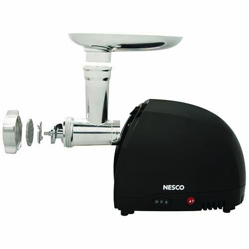 Nesco Food Grinder Stainless Steel/Black 500 watts Gray - Diamond Home USA