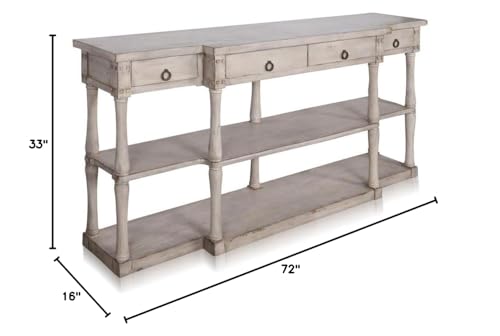 Wilshire Breakfront - 3-Tier Console In Vintage Style-33 es Tall and 72 - Diamond Home USA