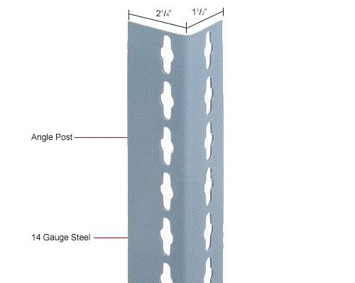Global Industrial 3' High Angle Post Gray 4/Pk - Diamond Home USA