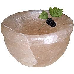 Himalayan 8-inch Salt Serving Bowl Solid Handmade