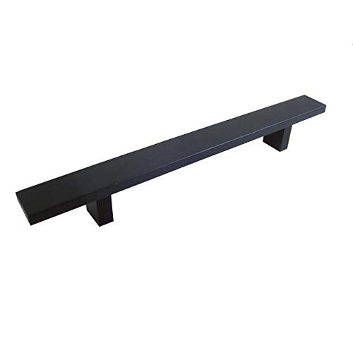 NA Contemporary 10-inch Rectangular Matte Black Cabinet Bar Pull Handle (Pack of