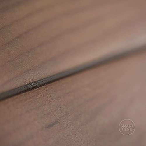 Tiles Self Adhesive Wall Norway Walnut 2 Sheets of 22.56" X 11.58" Kitchen and - Diamond Home USA