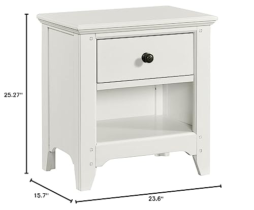 Intercon Tahoe Youth Wooden Farmhouse Drawer Seashell Nightstand - Diamond Home USA