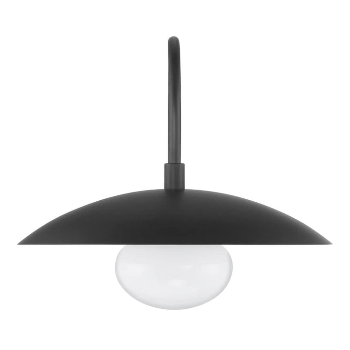 Modern Disc Matte Black 12" Wall Sconce Light 15.5'' D X 12'' W 11'' H - Diamond Home USA