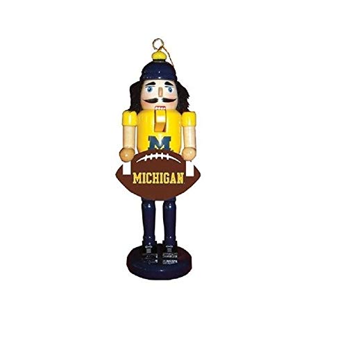 Santa's Workshop Michigan Football Nutcracker Ornament