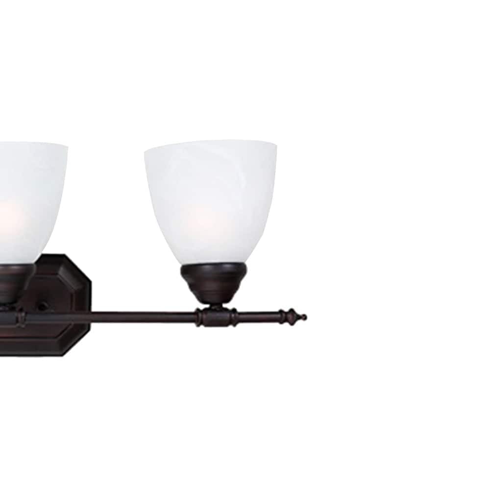 AA Warehousing L6433-3ORB-W 3 Light Bathroom Vanity Fixture Oil Rubbed Bronze - Diamond Home USA