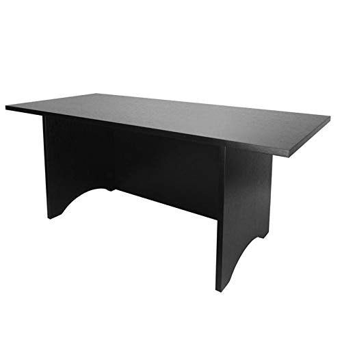 Tall Miracle Desk Portable Black Finish Modern Contemporary Rectangular Wood - Diamond Home USA