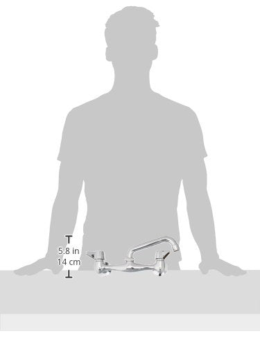 Central Brass 0047-UA Two Handle Wallmount Kitchen Faucet in Chrome - Diamond Home USA