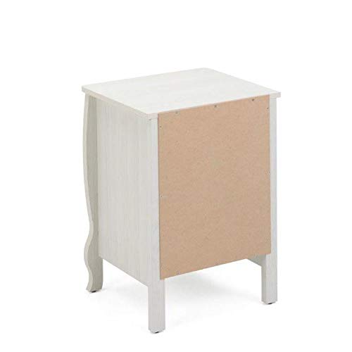 Nightstand Cream Traditional Princess Laminate Wood Frosted Includes Hardware - Diamond Home USA