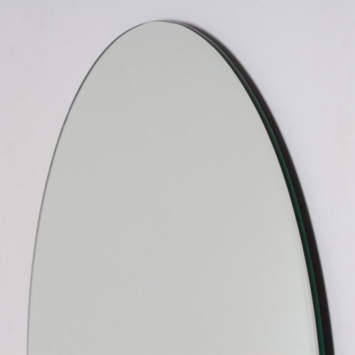 21 in. W X 28 H Arch Top Frameless Bathroom Vanity Wall Mirror 22" 28" Silver - Diamond Home USA