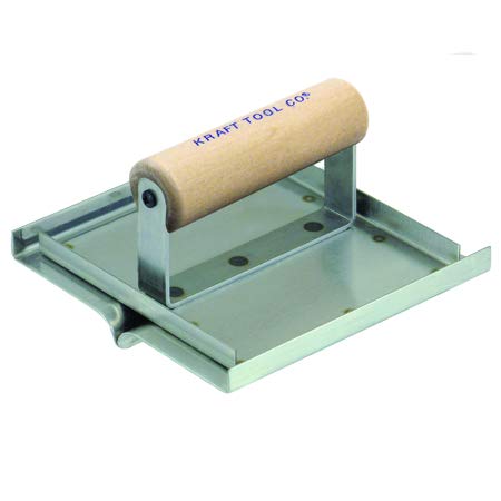 Kraft Tool CF1212 6"x6" 1/2"R 1/2"D SS Western Style Hand Groover w/Wood Handle